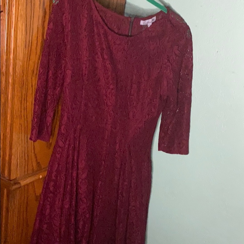 Dark burgundy dress